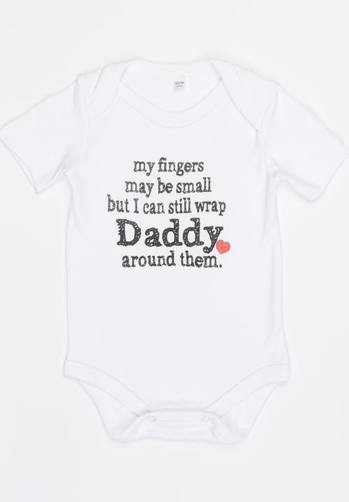 Funky Shop - Slogan Baby Grow White