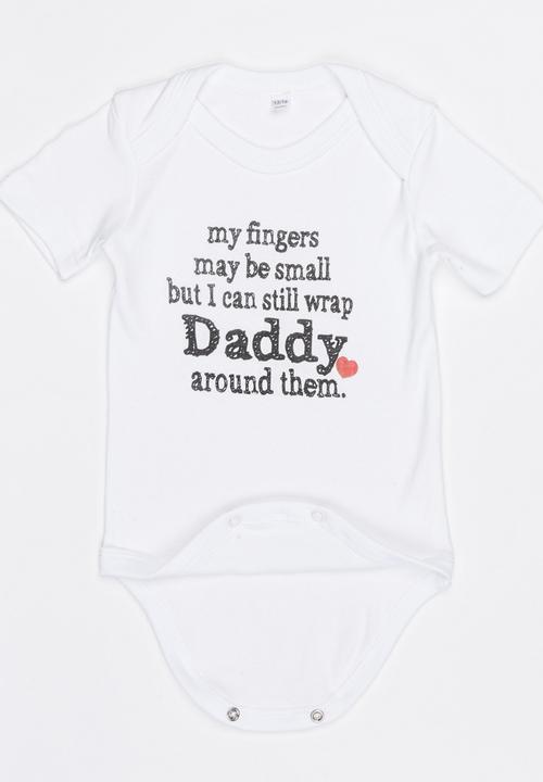 Funky Shop - Slogan Baby Grow White
