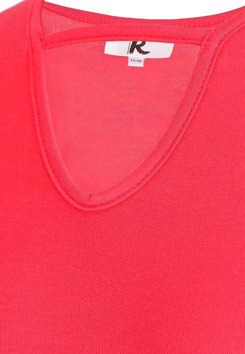 Rebel Republic - V-neck Knit Top Coral