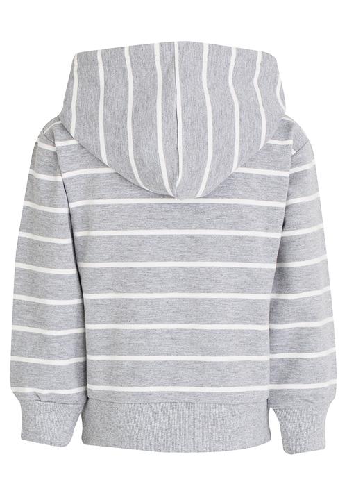 Pop Candy - Striped Hoodie Grey