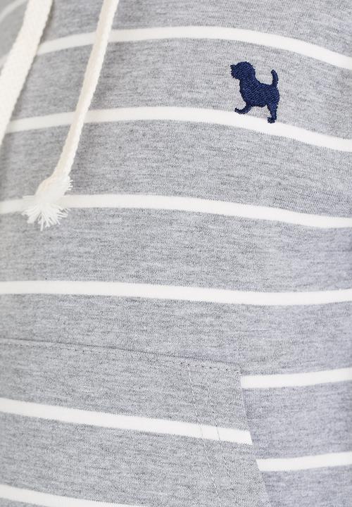 Pop Candy - Striped Hoodie Grey
