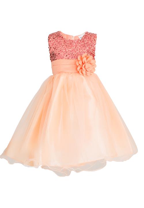 Pop Candy - Sequin Tulle Dress Coral