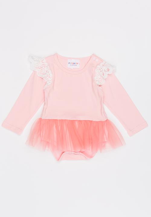 Pop Candy - Frilled Romper Mid Pink
