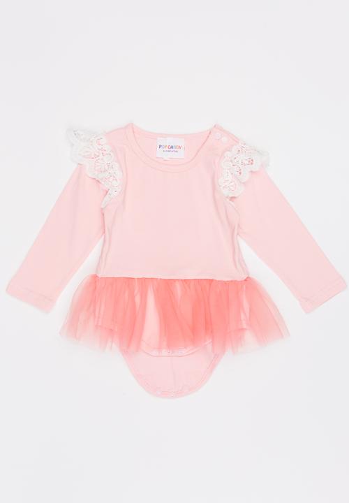 Pop Candy - Frilled Romper Mid Pink