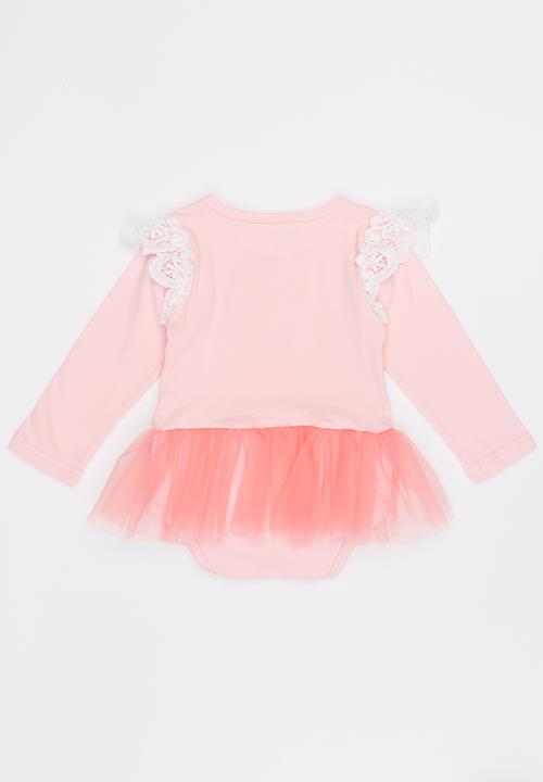 Pop Candy - Frilled Romper Mid Pink
