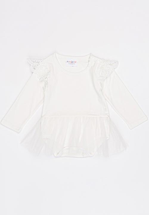 Pop Candy - Frilled Romper Cream