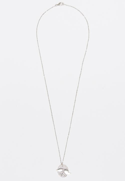 Jewels and Lace - Bird Necklace Silver
