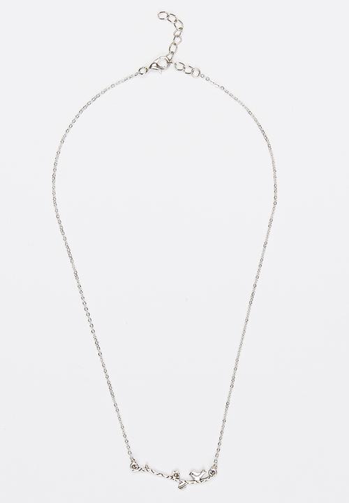 Jewels and Lace - Floating Bird Necklace Silver
