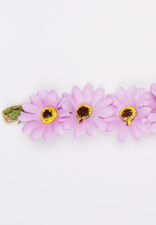 Jewels and Lace - Floral Headband Mid Purple