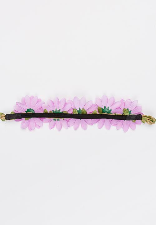 Jewels and Lace - Floral Headband Mid Purple