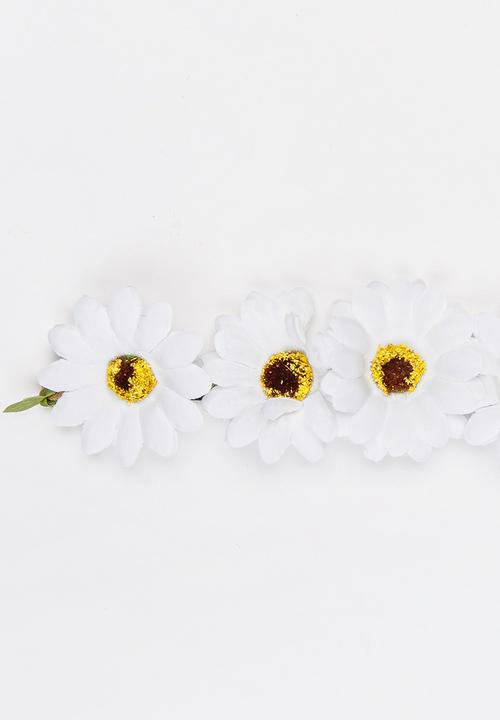 Jewels and Lace - Floral Headband White