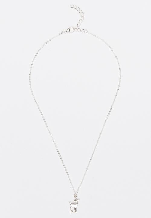 Jewels and Lace - Little Deer Necklace Silver