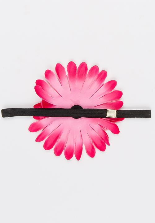 Jewels and Lace - Flower Headband Dark Pink