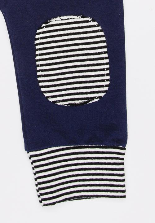 Pop Candy - Joggers with Patch Detail Navy