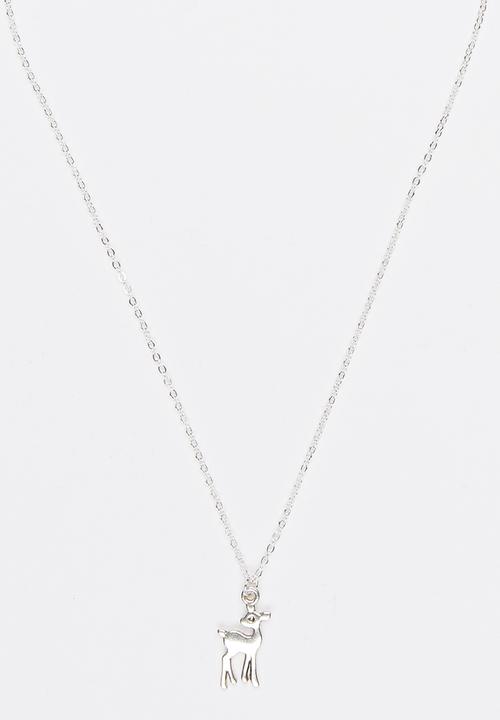 Jewels and Lace - Little Deer Necklace Silver