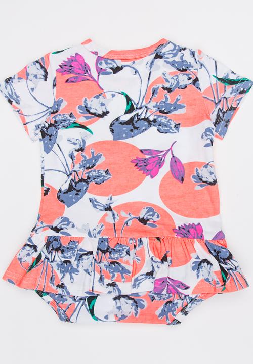 Pop Candy - Printed Romper Dress Multi-colour