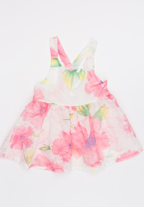 Pop Candy - Floral Babydoll Top Mid Pink