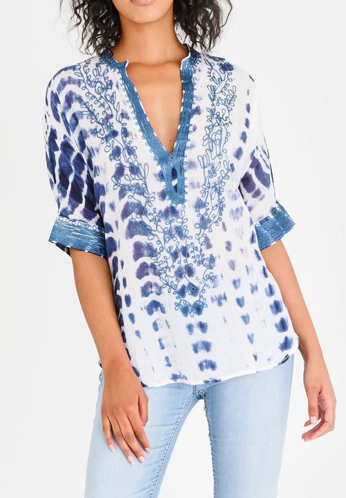 G Couture - Printed Tunic Blue