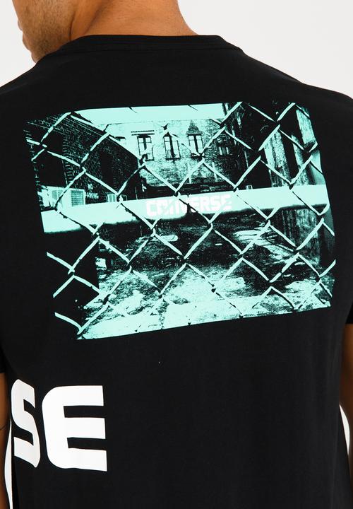 Converse - Wrap Print  Crew Neck Tee Black