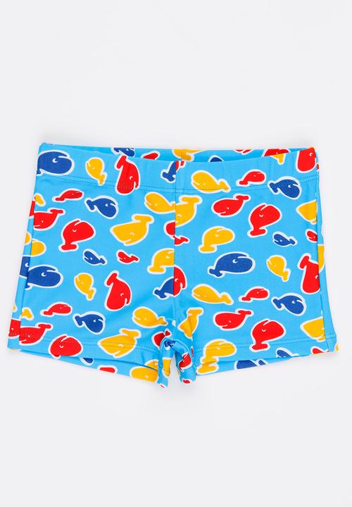 Pop Candy - Printed Swim Shorts Blue