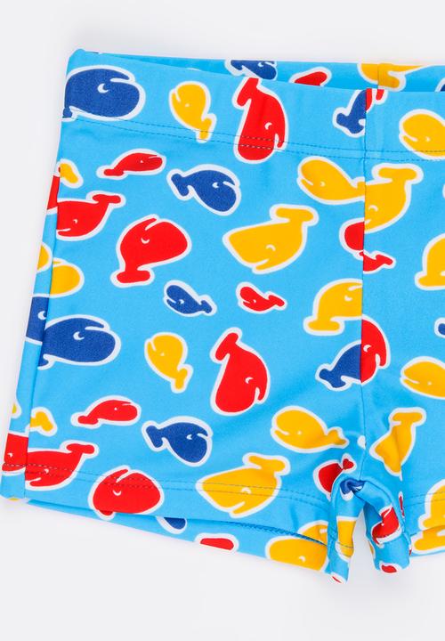 Pop Candy - Printed Swim Shorts Blue