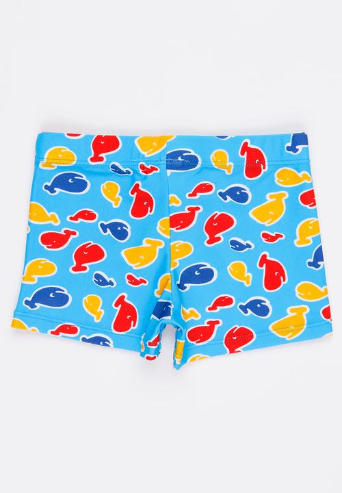 Pop Candy - Printed Swim Shorts Blue