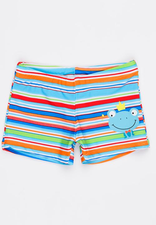 Pop Candy - Striped Swim Shorts Multi-colour
