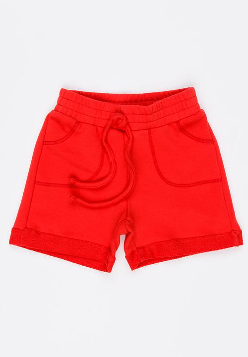 See-Saw - Knit Pull On Shorts Red
