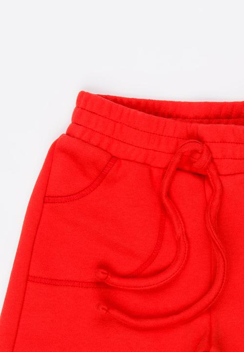 See-Saw - Knit Pull On Shorts Red