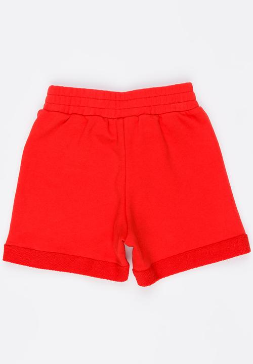 See-Saw - Knit Pull On Shorts Red