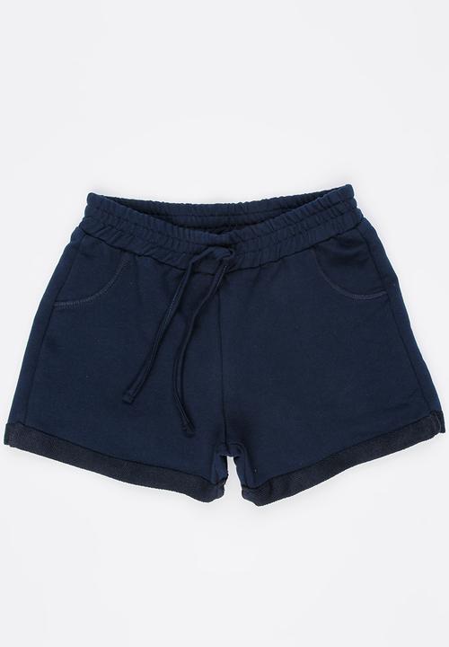 Rebel Republic - Knit Pull On Shorts Navy
