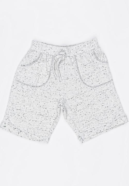 Rebel Republic - Knit Pull On Shorts Grey Melange