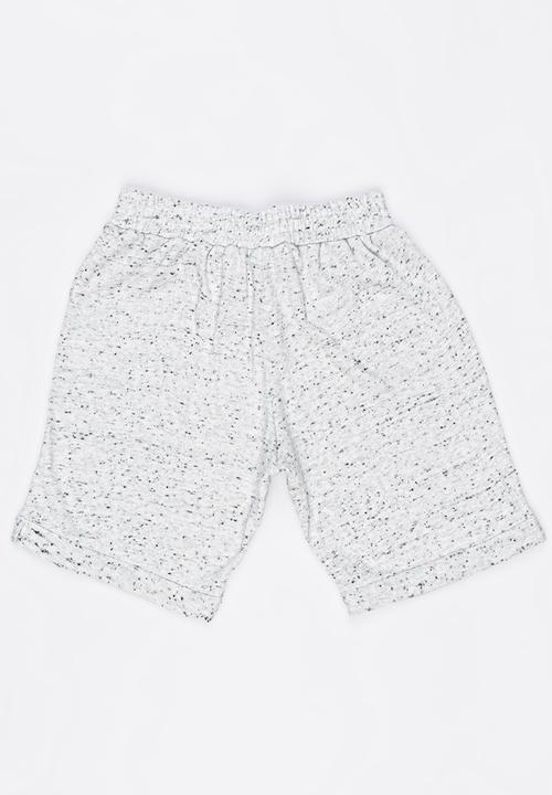 Rebel Republic - Knit Pull On Shorts Grey Melange