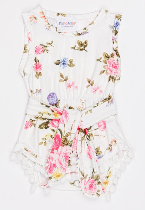 Pop Candy - Floral Romper Set Multi-colour