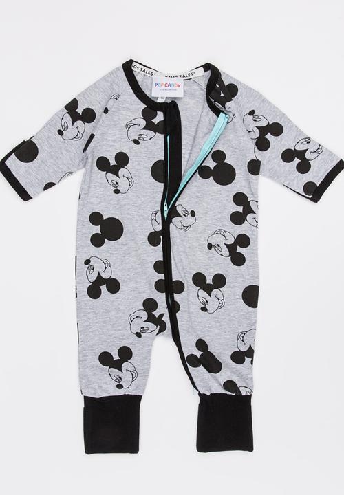 Pop Candy - Printed Full bodysuit Black and White