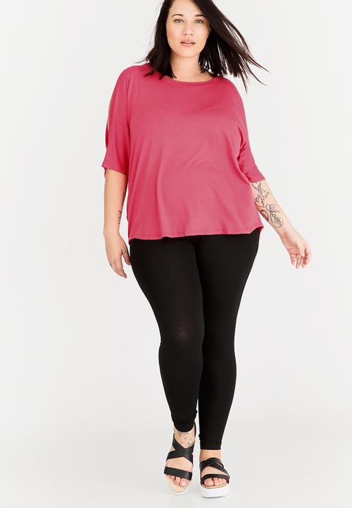 Slick - Rachel Tie Sleeve Top Coral