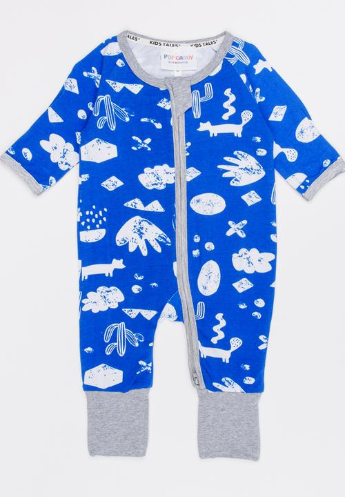 Pop Candy - Printed Full bodysuit Blue