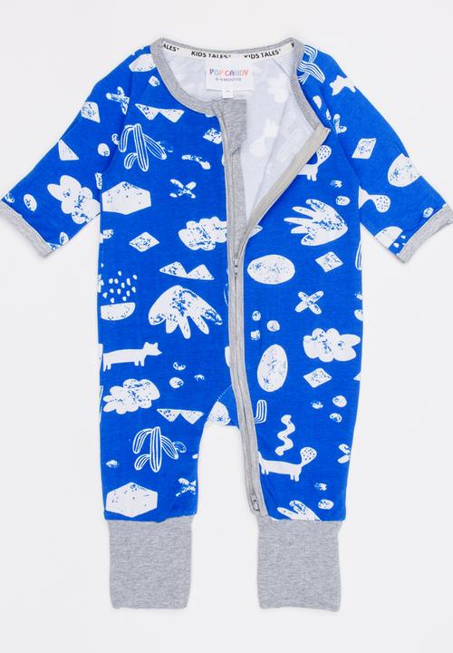 Pop Candy - Printed Full bodysuit Blue