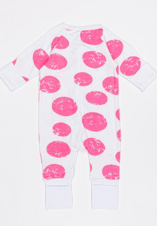 Pop Candy - Spotted Printed Full Bodysuit Mid Pink