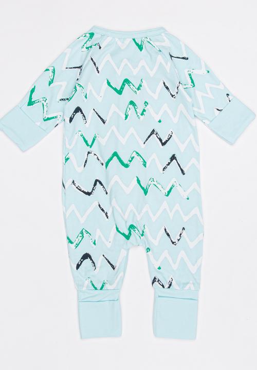 Pop Candy - Zig Zag Full Bodysuit Blue
