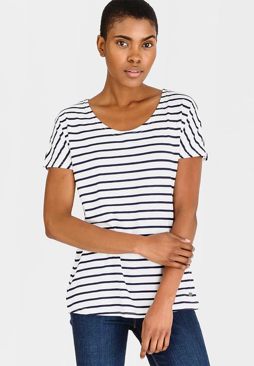 JEEP - Striped Fashion Top Navy & White