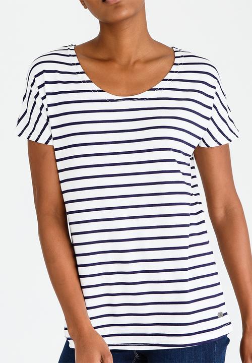 JEEP - Striped Fashion Top Navy & White