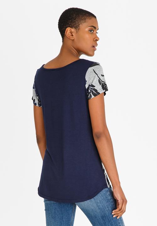 JEEP - All Over Print Top Grey Melange