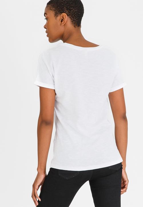 JEEP - Foil Print Fashion Tee White