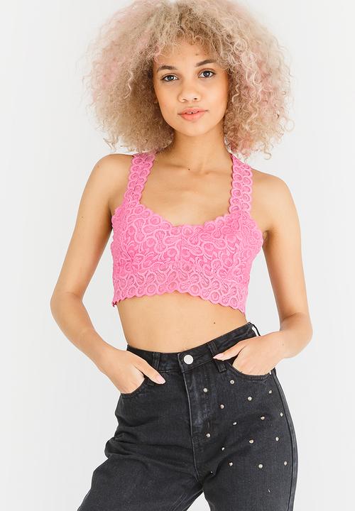 c(inch) - Lace Bralette Pale Pink