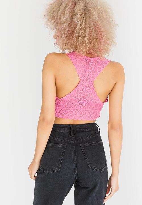 c(inch) - Lace Bralette Pale Pink