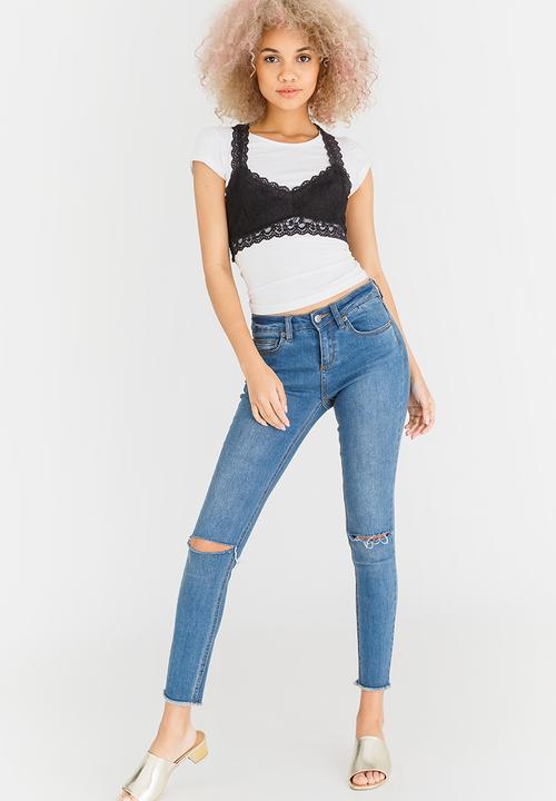 c(inch) - Lace Bralette Black