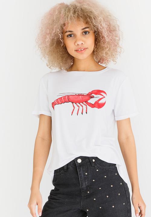 c(inch) - Lobster Print Tee White