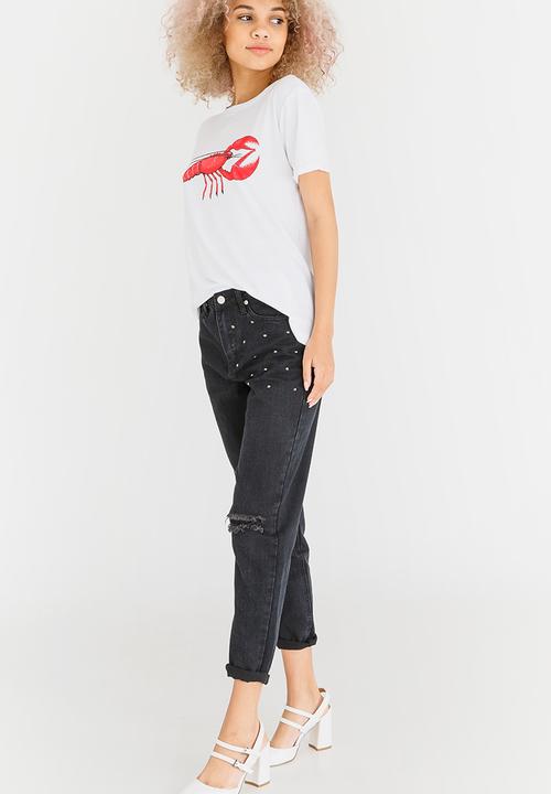 c(inch) - Lobster Print Tee White