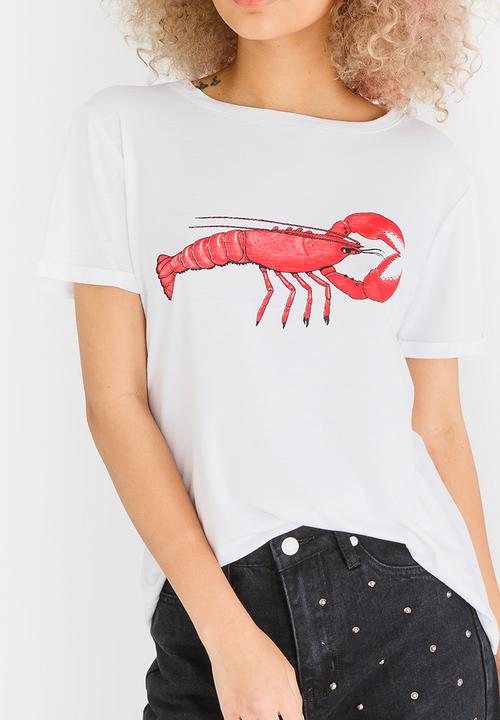 c(inch) - Lobster Print Tee White